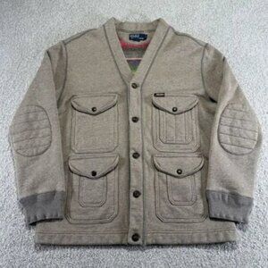 Polo by Ralph Lauren‎ Lining Native Border Pattern Cardigan Jacket Mens Large